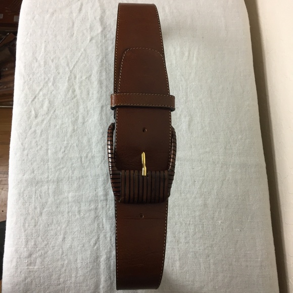 Gorgeous Brown Wide Tapered Leather Belt 2.5\